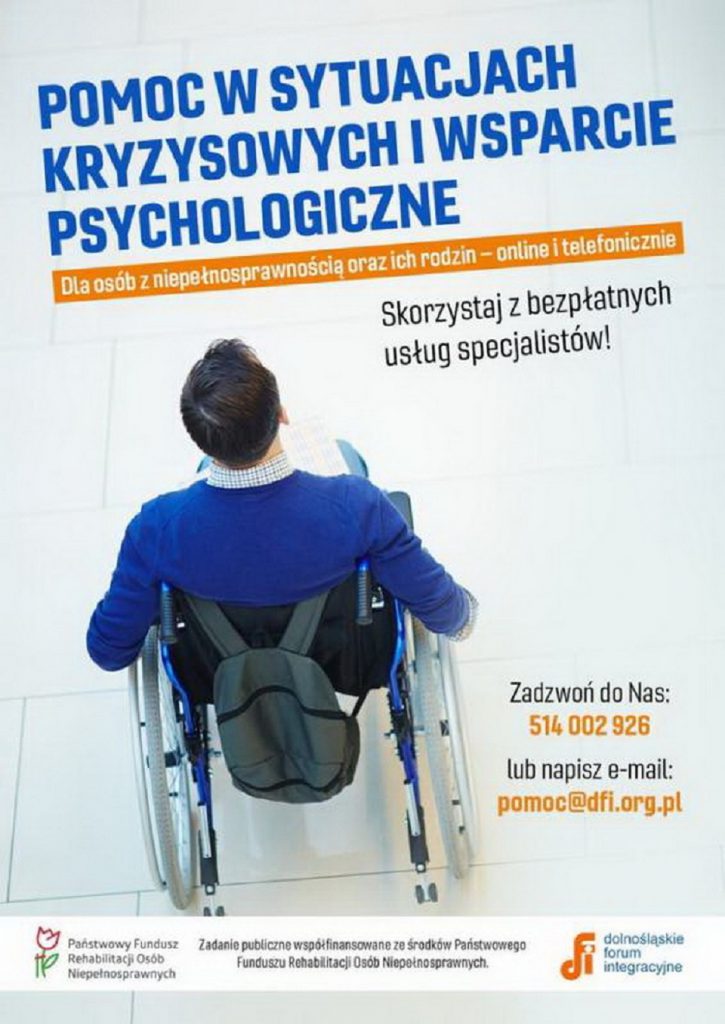 Dolnośląskie. Wsparcie psychologiczne dla osób niepełnosprawnych